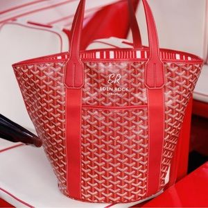 NWT RARE❤️GOYARD x EDEN ROCK❤️Limited Edition Belherra Goyardine Tote Towel Set